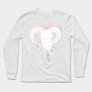 Aries Skull - Quarter colour Long Sleeve T-Shirt